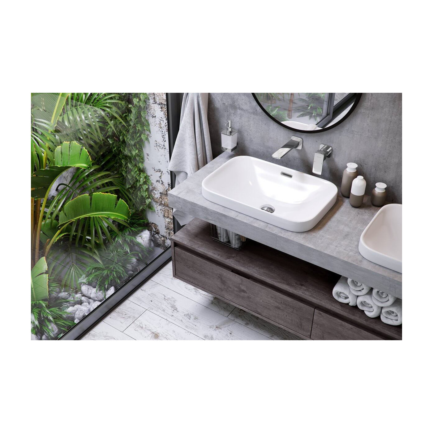 Umywalka Wpuszczana W Blat Hasko 57x39 CEAC.3718.570.WH Excellent Umywalka Wpuszczana W Blat Hasko 57x39 CEAC.3718.570.WH Excellent