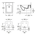 Bidet Wiszący Venticello 37,5x56 Biały 44110001 Villeroy&Boch Bidet Wiszący Venticello 37,5x56 Biały 44110001 Villeroy&Boch