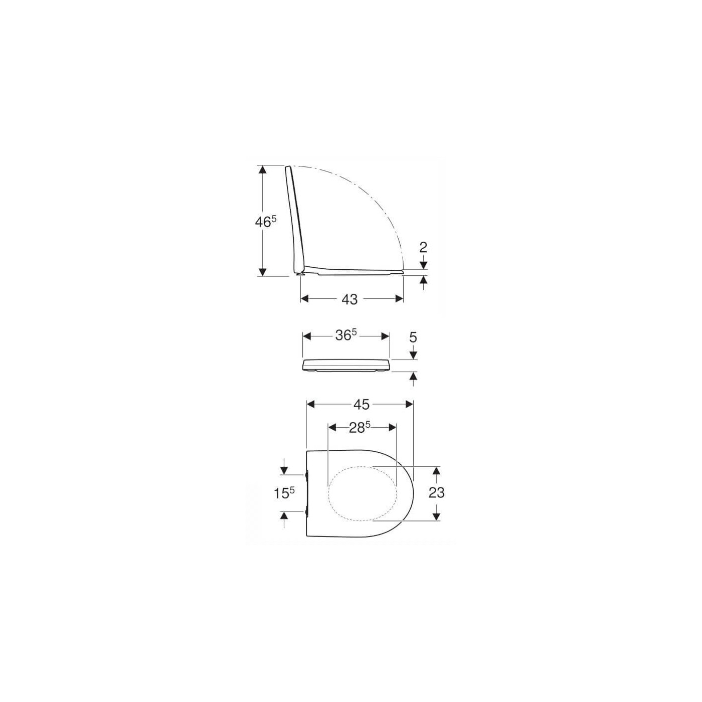 Deska WC iCon Slim 45x36,5 574950000 Geberit Deska WC iCon Slim 45x36,5 574950000 Geberit