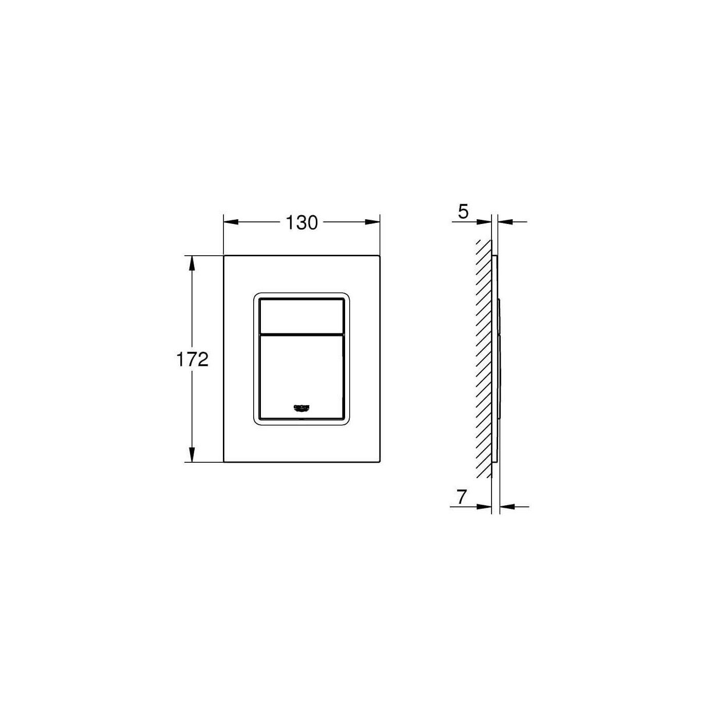 Przycisk Skate Cosmopolitan S 13x17,2 Brushed Cool Sunrise 37535GN0 Grohe Przycisk Skate Cosmopolitan S 13x17,2 Brushed Cool Sunrise 37535GN0 Grohe