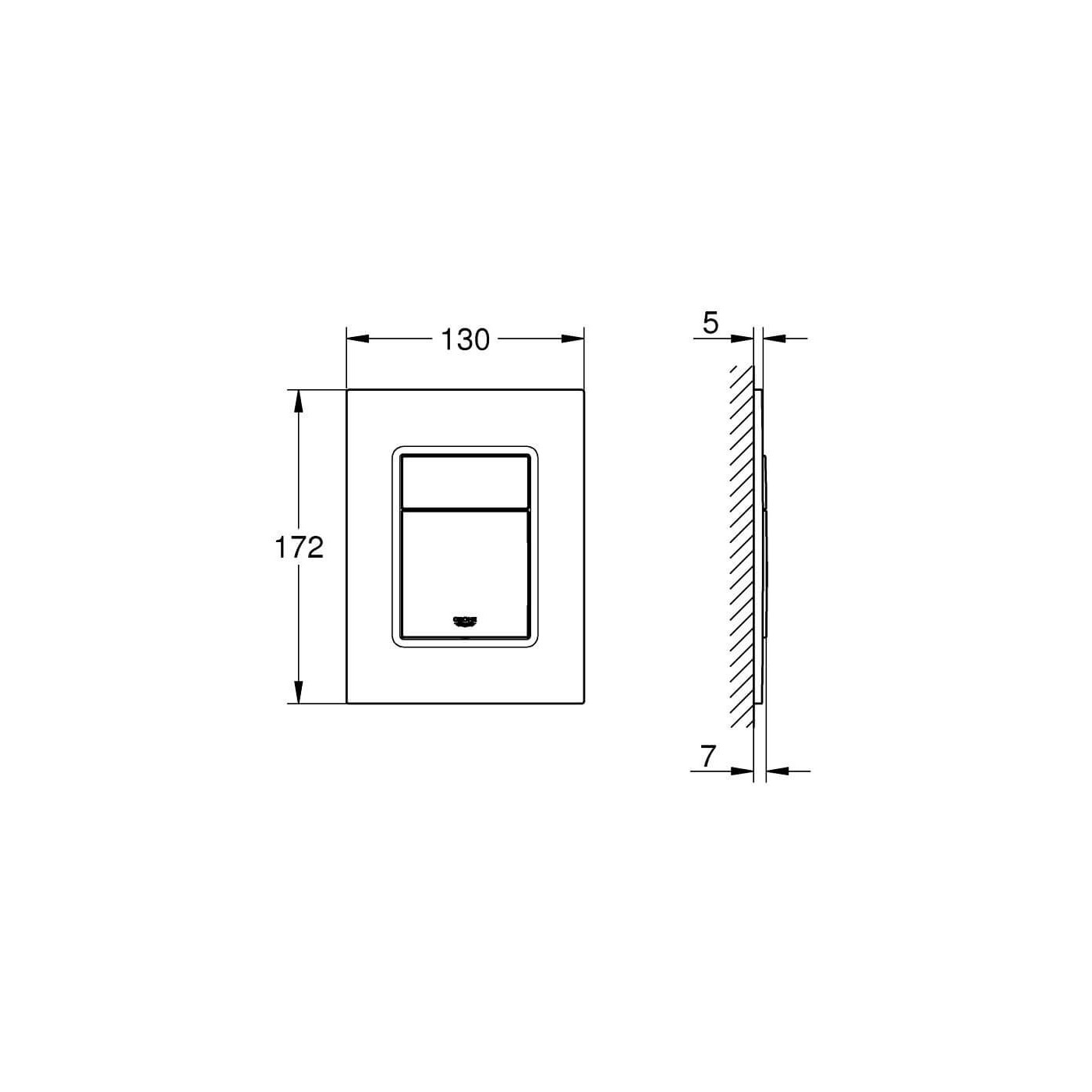 Przycisk Cosmopolitan Skate S Hard Graphite 37535A00 Grohe Przycisk Cosmopolitan Skate S Hard Graphite 37535A00 Grohe
