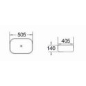 Umywalka Nablatowa Fibi 49x39,5x15 LT-2143 Emporia Umywalka Nablatowa Fibi 49x39,5x15 LT-2143 Emporia