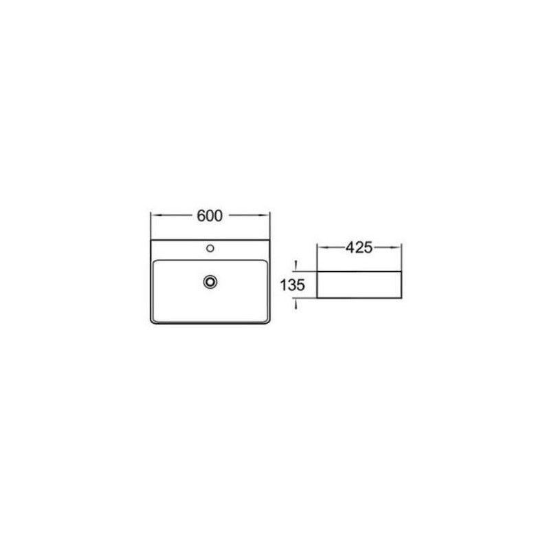 Umywalka Nablatowa Forli 60x42 LT-2173 Emporia Umywalka Nablatowa Forli 60x42 LT-2173 Emporia