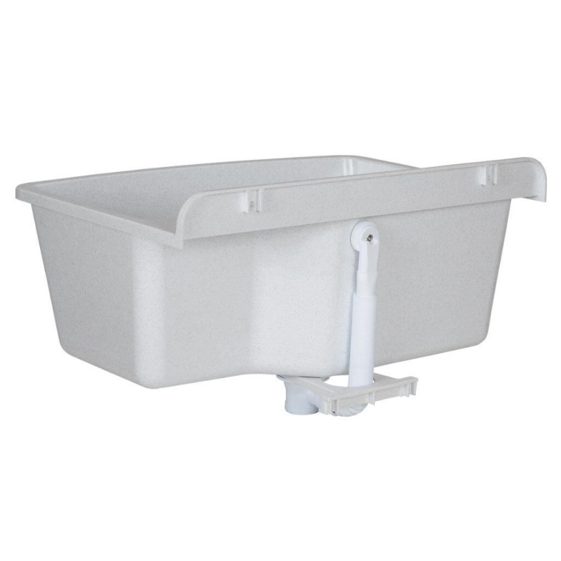 Komplet Komora Gospodarcza Z Baterią Z Wyciąganą Wylewką 61x44x23 cm KOS Zelvo Komplet Komora Gospodarcza Z Baterią Z Wyciąganą Wylewką 61x44x23 cm KOS Zelvo