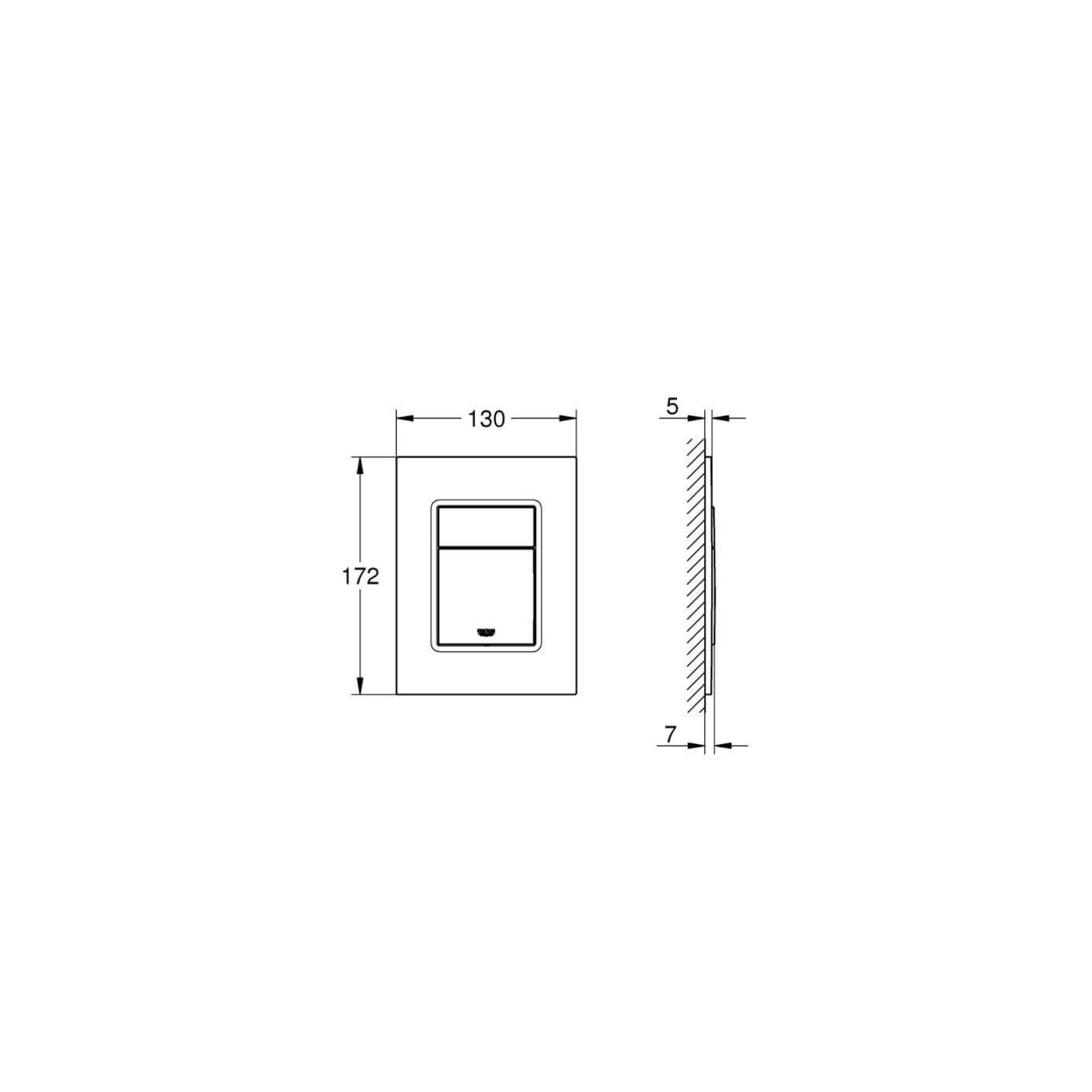 Przycisk Uruchamiający Brushed Hard Graphite Cosmopolitan Skate S 37535AL0 Grohe Przycisk Uruchamiający Brushed Hard Graphite Cosmopolitan Skate S 37535AL0 Grohe