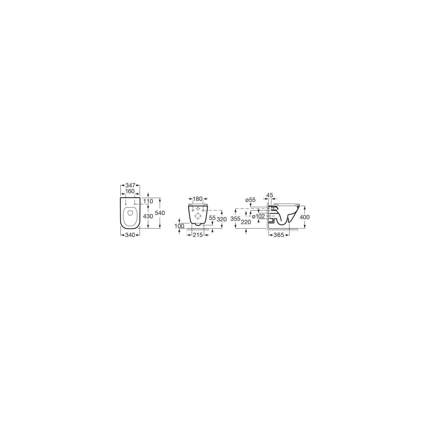 Miska Podwieszana WC Rimless Z Deską Wolnoopadającą Ultraslim Square A34H472000 Roca Miska Podwieszana WC Rimless Z Deską Wolnoopadającą Ultraslim Square A34H472000 Roca