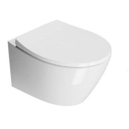 Muszla WC Wisząca Modo Bezrantowa Biała + Zestaw Montażowy 52x37cm 981611 GSI