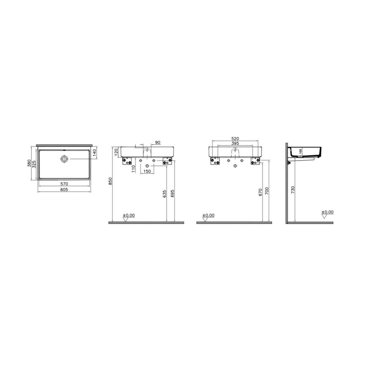 Umywalka Nablatowa Bez Przelewu Archiplan Biała 7404B003-0016 Vitra Umywalka Nablatowa Bez Przelewu Archiplan Biała 7404B003-0016 Vitra