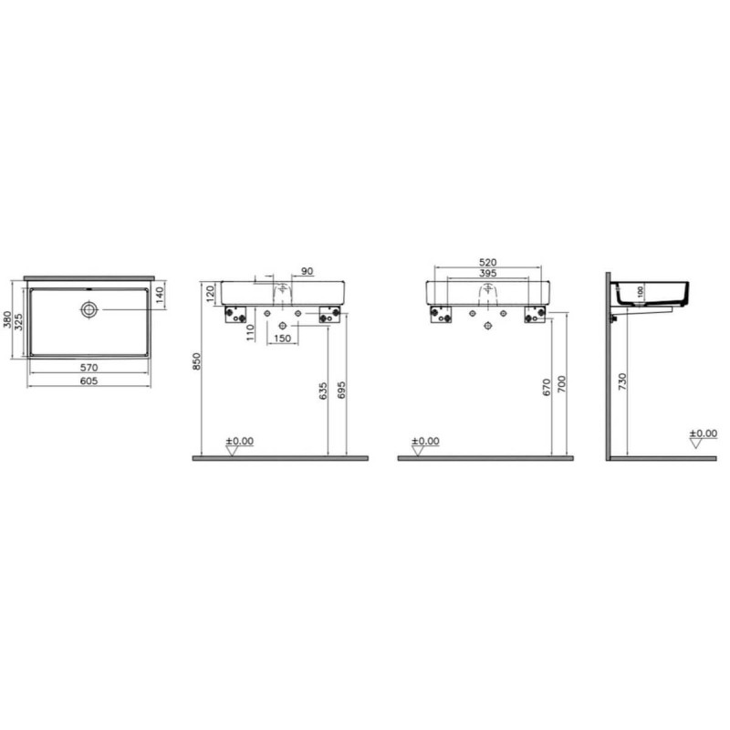 Umywalka Nablatowa Bez Przelewu Archiplan Biała 7404B003-0016 Vitra Umywalka Nablatowa Bez Przelewu Archiplan Biała 7404B003-0016 Vitra