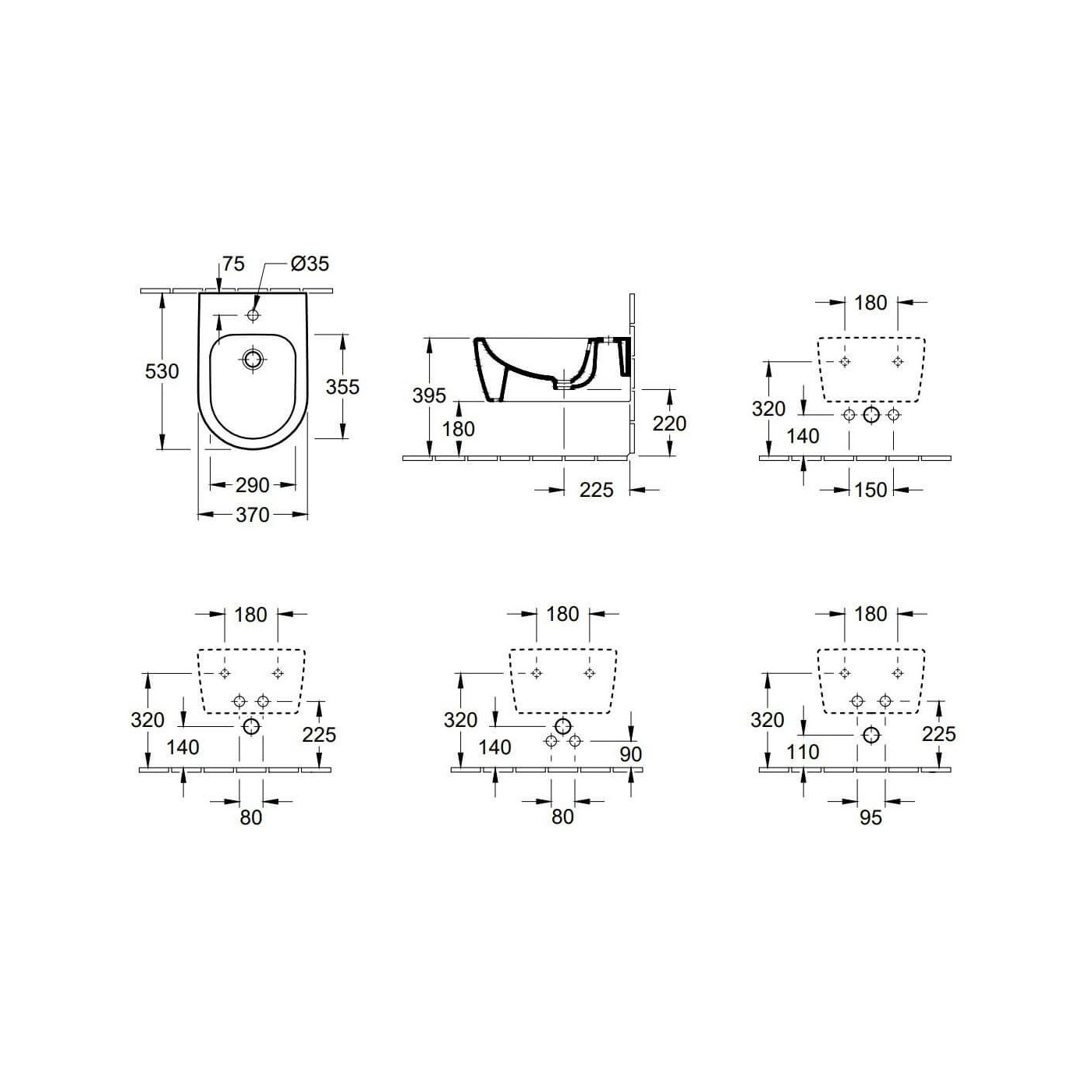 Bidet Podwieszany Avento 53x37 54050001 Villeroy&Boch Bidet Podwieszany Avento 53x37 54050001 Villeroy&Boch