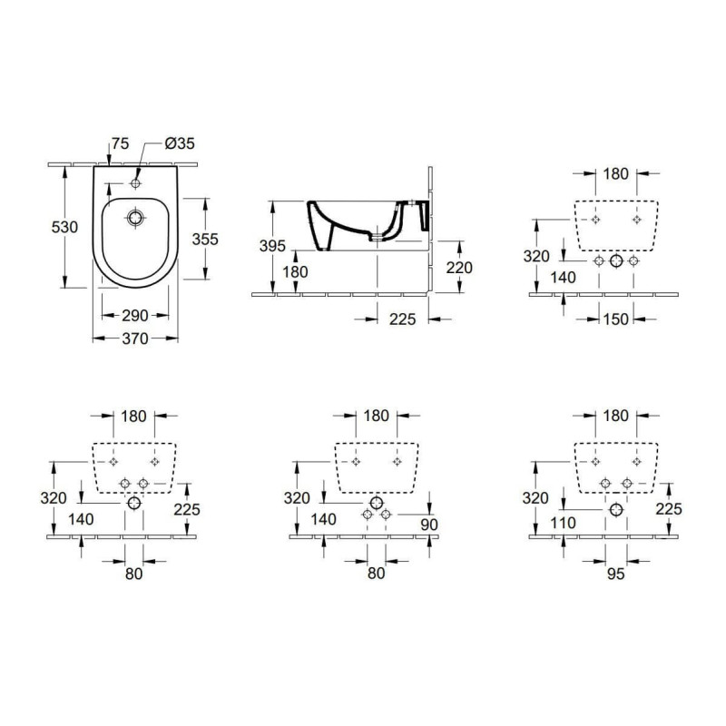 Bidet Podwieszany Avento 53x37 54050001 Villeroy&Boch Bidet Podwieszany Avento 53x37 54050001 Villeroy&Boch