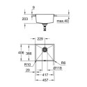 Zlewozmywak Kompozytowy K700 45,7x40,6 cm 31653AP0 Grohe Zlewozmywak Kompozytowy K700 45,7x40,6 cm 31653AP0 Grohe