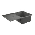 Zlewozmywak Kompozytowy K400 78x50 cm Z Ociekaczem Szary Granit 31639AT0 Grohe Zlewozmywak Kompozytowy K400 78x50 cm Z Ociekaczem Szary Granit 31639AT0 Grohe