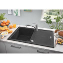 Zlewozmywak Kompozytowy K400 100x50 cm Z Ociekaczem Czarny Granit 31642AP0 Grohe Zlewozmywak Kompozytowy K400 100x50 cm Z Ociekaczem Czarny Granit 31642AP0 Grohe