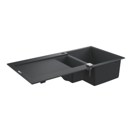 Zlewozmywak Kompozytowy K500 100x50 cm Z Ociekaczem Czarny Granit 31646AP0 Grohe