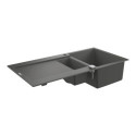 Zlewozmywak Kompozytowy K500 100x50 cm Z Ociekaczem Szary Granit 31646AT0 Grohe Zlewozmywak Kompozytowy K500 100x50 cm Z Ociekaczem Szary Granit 31646AT0 Grohe
