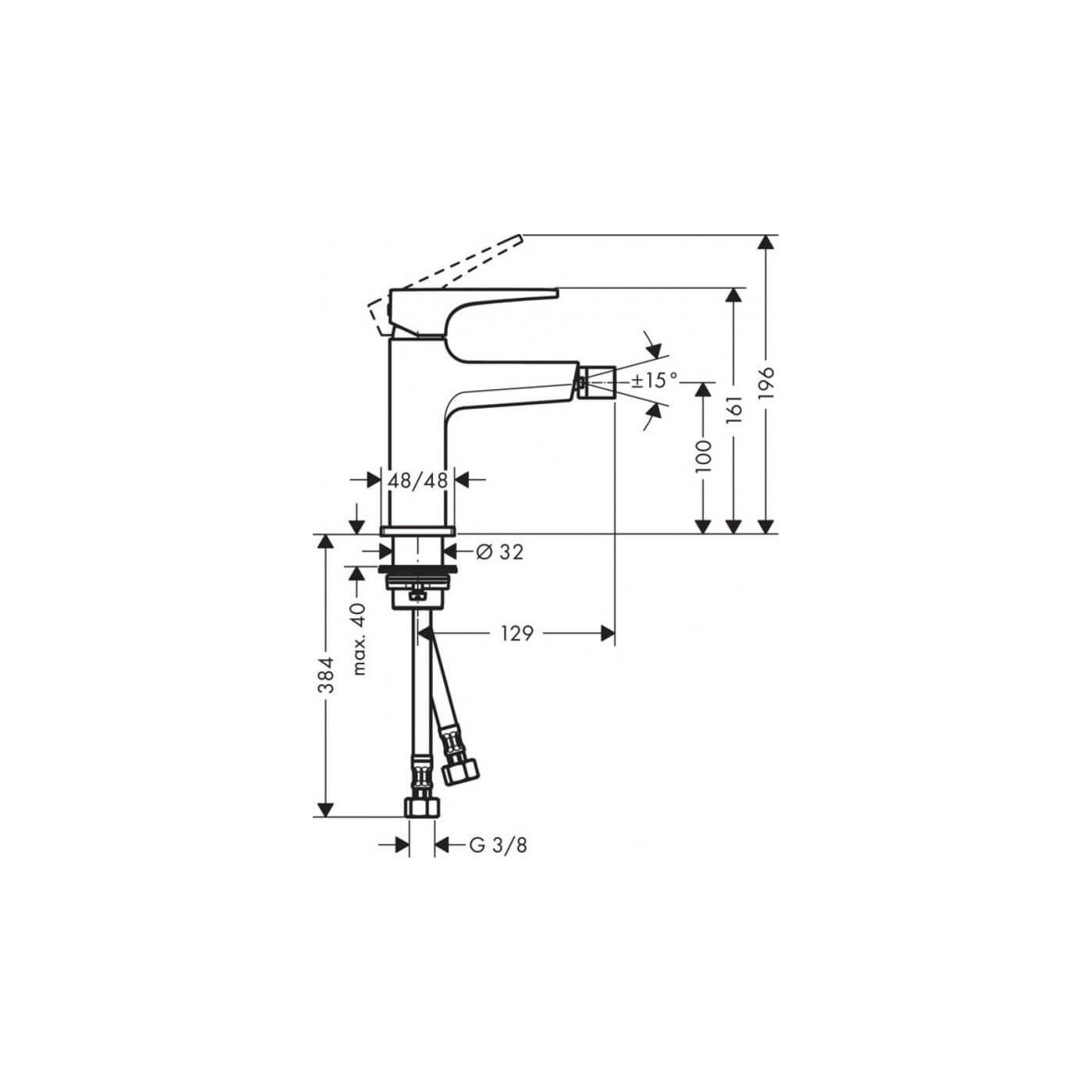 Jednouchwytowa Bateria Bidetowa Metropol Brąz Szczotkowany 32520140 Hansgrohe Jednouchwytowa Bateria Bidetowa Metropol Brąz Szczotkowany 32520140 Hansgrohe