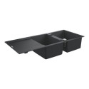 Zlewozmywak Kompozytowy K500 116x50 cm Z Ociekaczem Szary Granit 31647AP0 Grohe Zlewozmywak Kompozytowy K500 116x50 cm Z Ociekaczem Szary Granit 31647AP0 Grohe