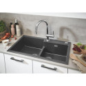 Zlewozmywak Kompozytowy K500 116x50 cm Z Ociekaczem Szary Granit 31647AP0 Grohe Zlewozmywak Kompozytowy K500 116x50 cm Z Ociekaczem Szary Granit 31647AP0 Grohe