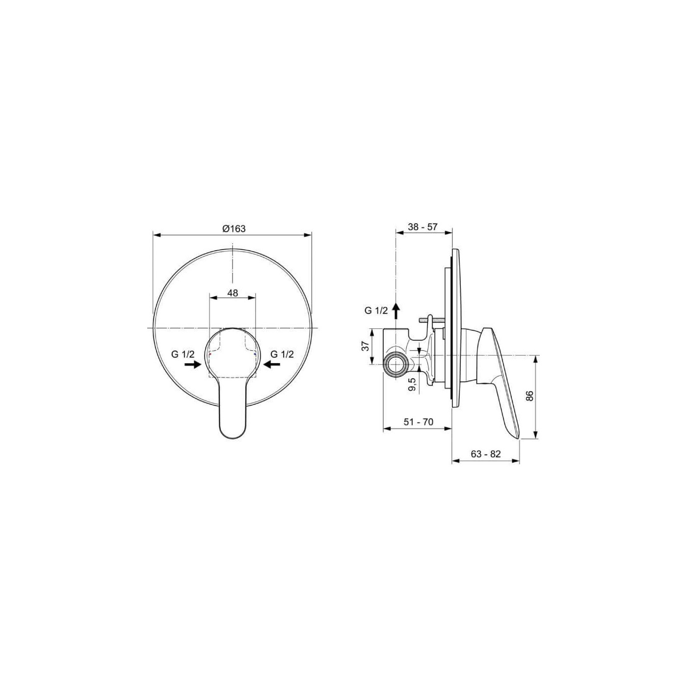 Zestaw Higieniczny Alpha Chrom BD125AA Ideal Standard Zestaw Higieniczny Alpha Chrom BD125AA Ideal Standard