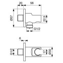 Zestaw Higieniczny Alpha Chrom BD125AA Ideal Standard Zestaw Higieniczny Alpha Chrom BD125AA Ideal Standard