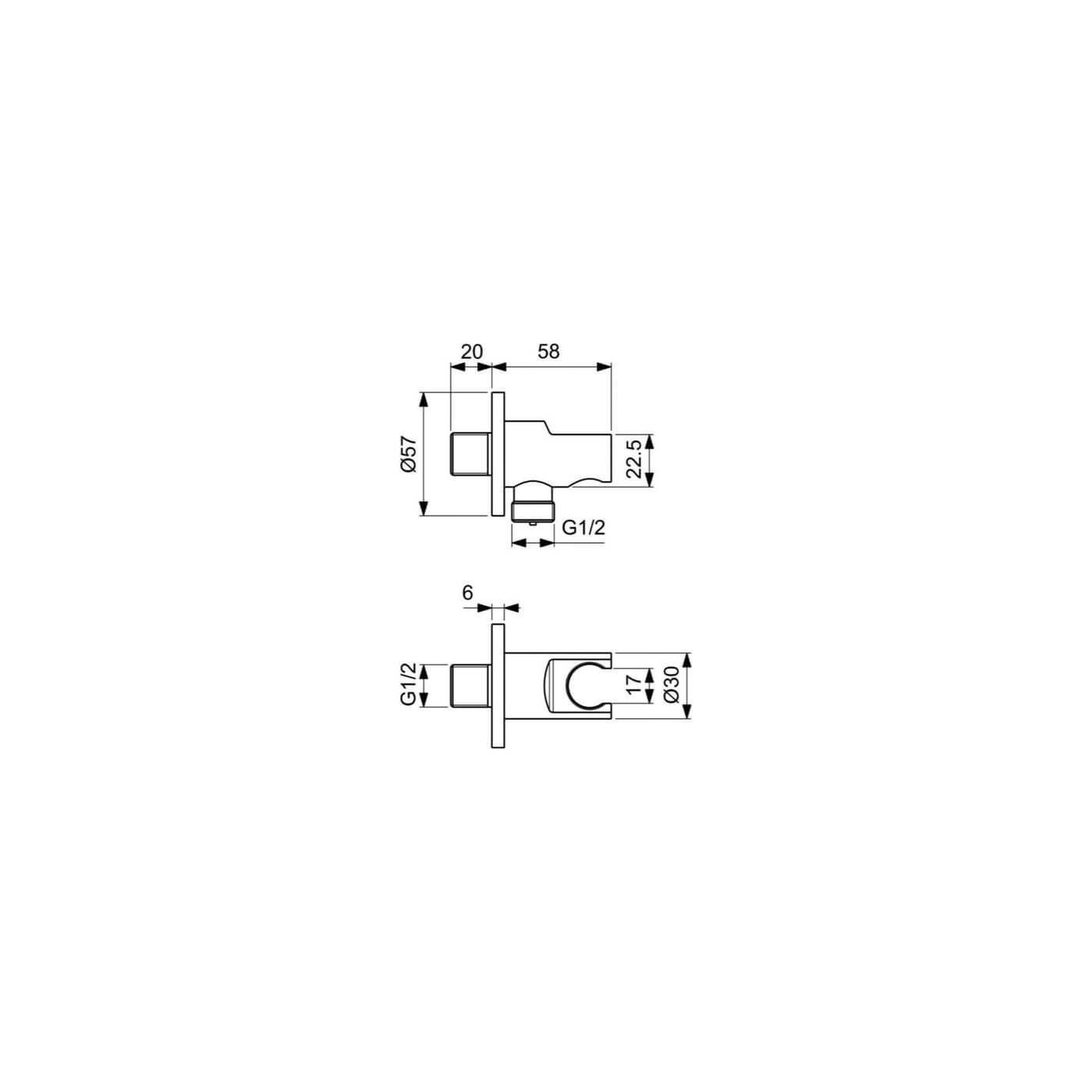 Zestaw Higieniczny Alpha Chrom BD125AA Ideal Standard Zestaw Higieniczny Alpha Chrom BD125AA Ideal Standard