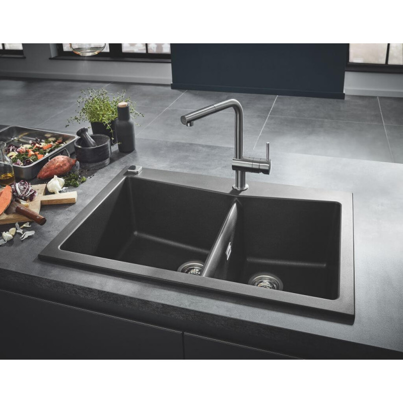 Zlewozmywak Kompozytowy K700 40x50 cm Szary Granit 31650AT0 Grohe Zlewozmywak Kompozytowy K700 40x50 cm Szary Granit 31650AT0 Grohe