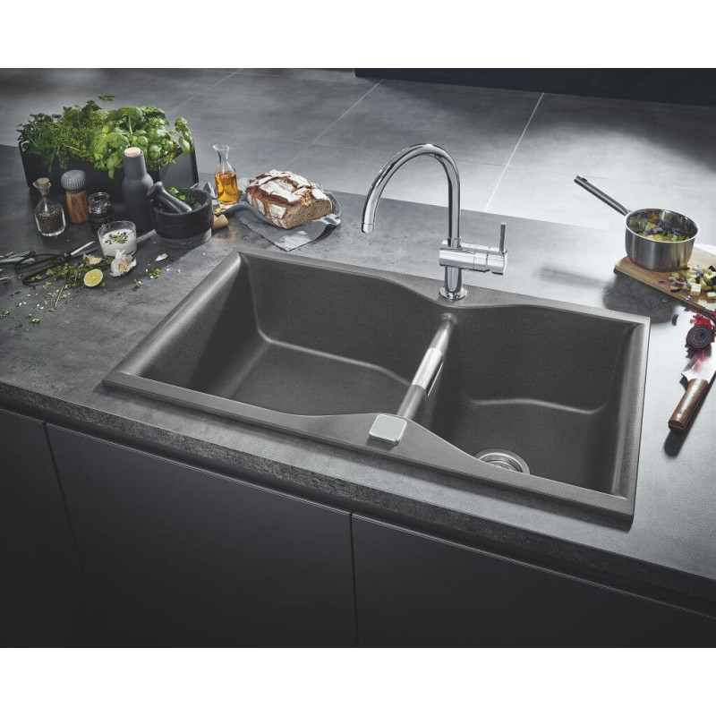 Zlewozmywak Kompozytowy K700 40x50 cm Szary Granit 31650AT0 Grohe Zlewozmywak Kompozytowy K700 40x50 cm Szary Granit 31650AT0 Grohe