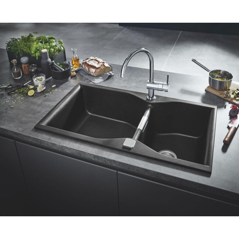 Zlewozmywak Kompozytowy K700 56x51 cm Czarny Granit 31651AP0 Grohe Zlewozmywak Kompozytowy K700 56x51 cm Czarny Granit 31651AP0 Grohe
