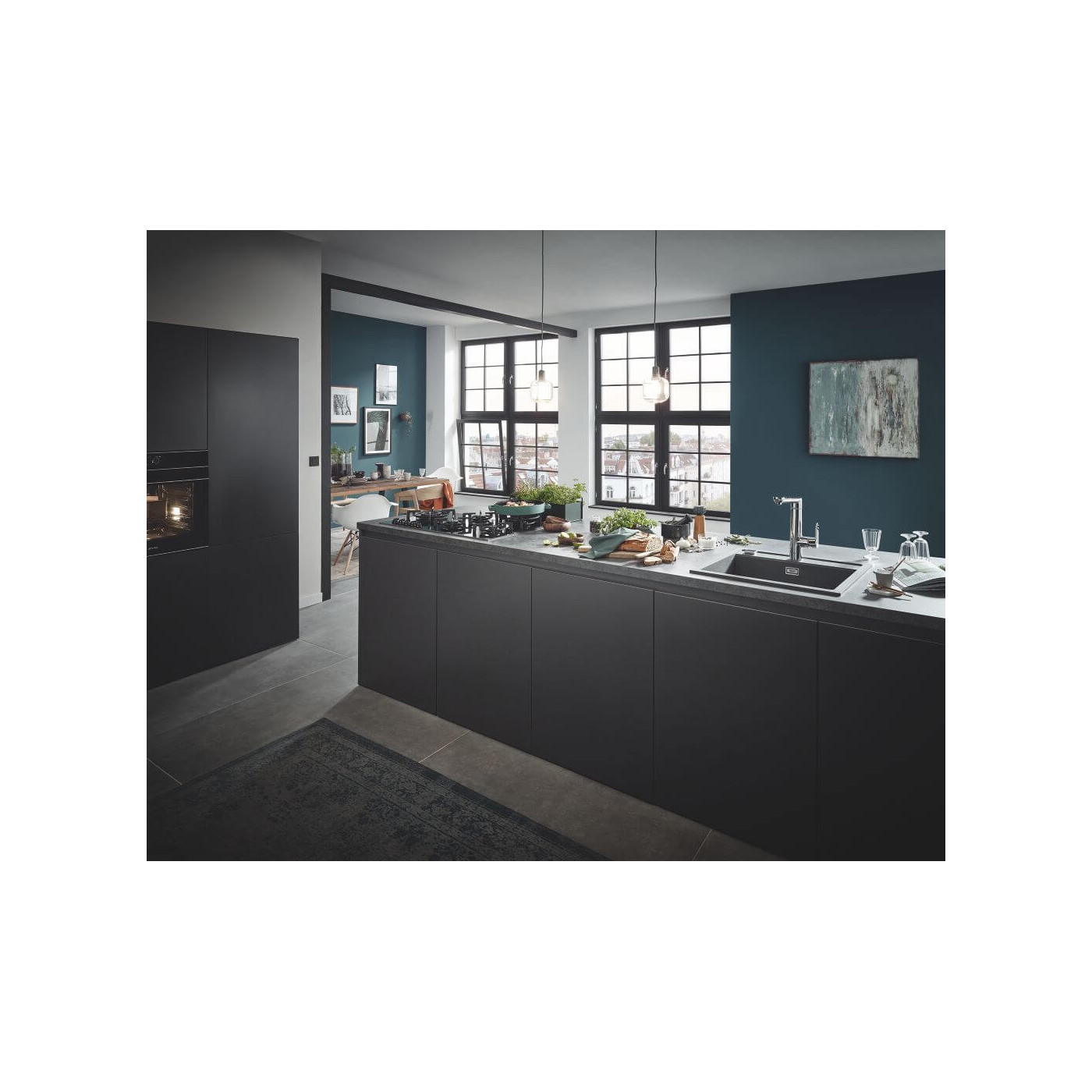 Zlewozmywak Kompozytowy K700 56x51 cm Czarny Granit 31651AP0 Grohe Zlewozmywak Kompozytowy K700 56x51 cm Czarny Granit 31651AP0 Grohe