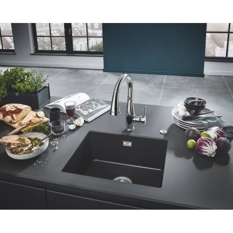 Zlewozmywak Kompozytowy K700U 45x40 cm Szary Granit 31653AT0 Grohe Zlewozmywak Kompozytowy K700U 45x40 cm Szary Granit 31653AT0 Grohe