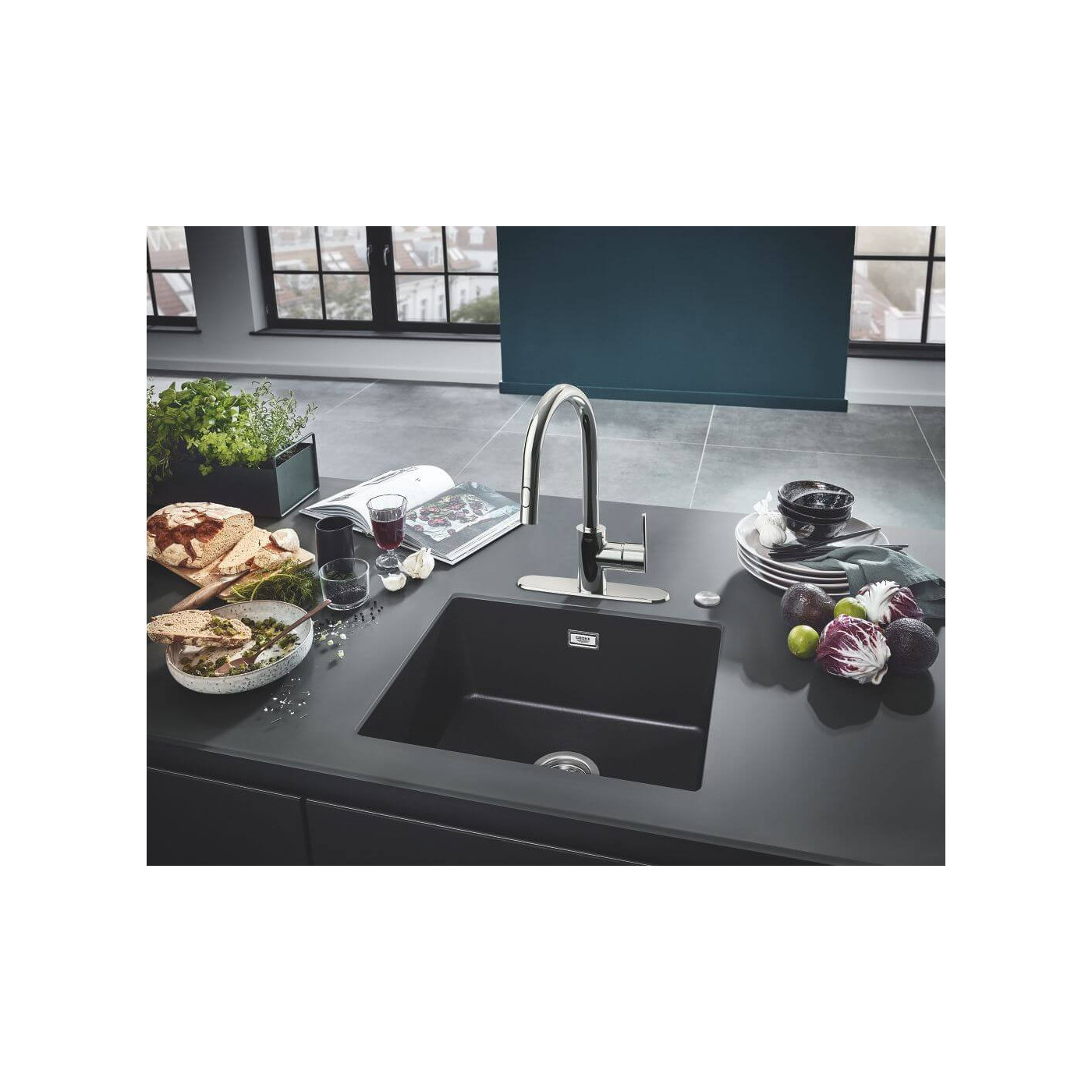 Zlewozmywak Kompozytowy K700U S53x45 cm zary Granit 31654AT0 Grohe Zlewozmywak Kompozytowy K700U S53x45 cm zary Granit 31654AT0 Grohe