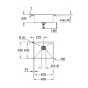 Zlewozmywak K700 54x44 cm Stal Szlachetna 31726SD0 Grohe Zlewozmywak K700 54x44 cm Stal Szlachetna 31726SD0 Grohe