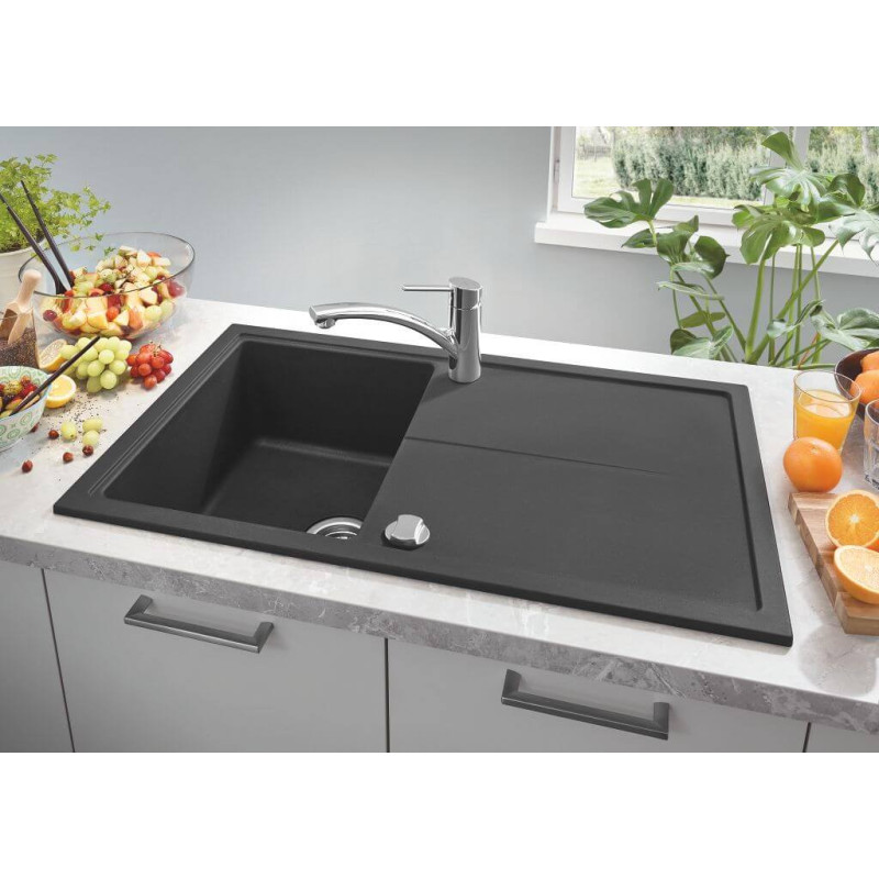 Zlewozmywak Kompozytowy K400 100x50 cm Z Ociekaczem Szary Granit 31642AT0 Grohe Zlewozmywak Kompozytowy K400 100x50 cm Z Ociekaczem Szary Granit 31642AT0 Grohe
