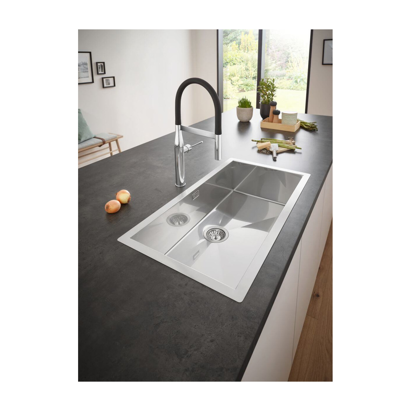 Zlewozmywak K700 54x44 cm Stal Szlachetna 31578SD1 Grohe Zlewozmywak K700 54x44 cm Stal Szlachetna 31578SD1 Grohe
