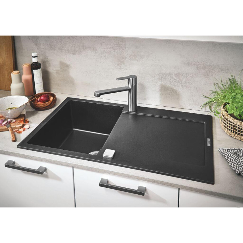 Zlewozmywak Kompozytowy K500 86x50 cm Z Ociekaczem Szary Granit 31644AT0 Grohe Zlewozmywak Kompozytowy K500 86x50 cm Z Ociekaczem Szary Granit 31644AT0 Grohe