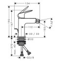 Bateria Bidetowa Z Kompletem Odpływowym Z Cięgłem Logis Czarny Mat 71201670 Hansgrohe Bateria Bidetowa Z Kompletem Odpływowym Z Cięgłem Logis Czarny Mat 71201670 Hansgrohe