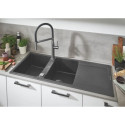 Zlewozmywak Kompozytowy K500 100x50 cm Z Ociekaczem Szary Granit 31645AT0 Grohe Zlewozmywak Kompozytowy K500 100x50 cm Z Ociekaczem Szary Granit 31645AT0 Grohe