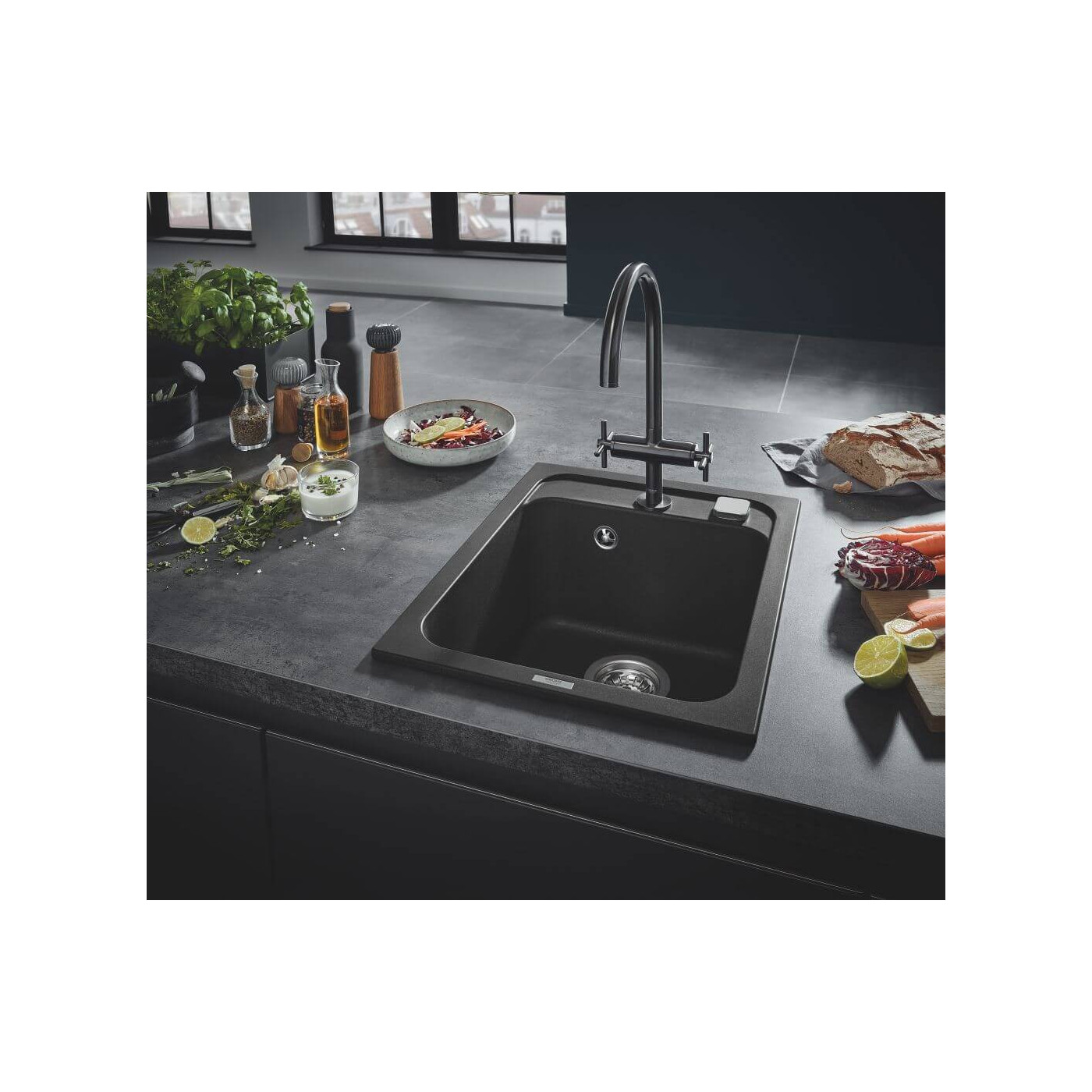 Zlewozmywak Kompozytowy K700 78x51 cm Szary Granit 31652AT0 Grohe Zlewozmywak Kompozytowy K700 78x51 cm Szary Granit 31652AT0 Grohe