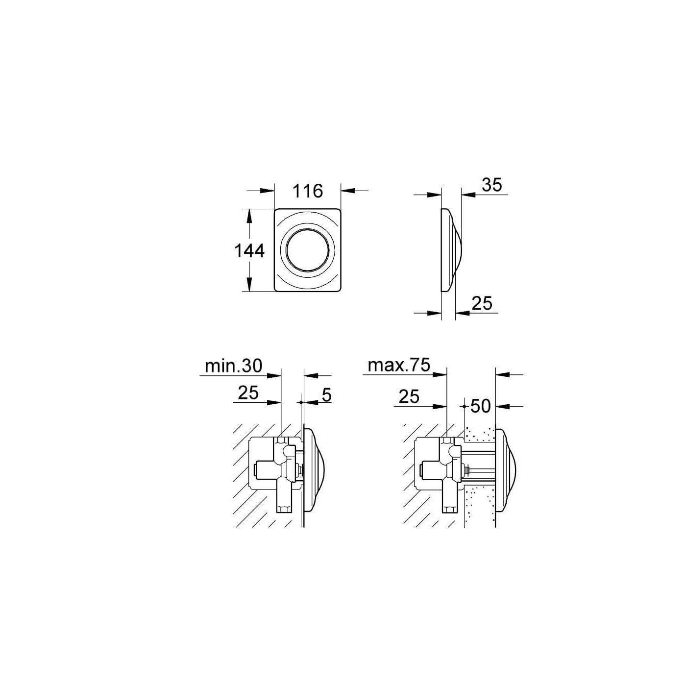 Przycisk Do Pisuaru Surf 37018P00 Grohe Przycisk Do Pisuaru Surf 37018P00 Grohe