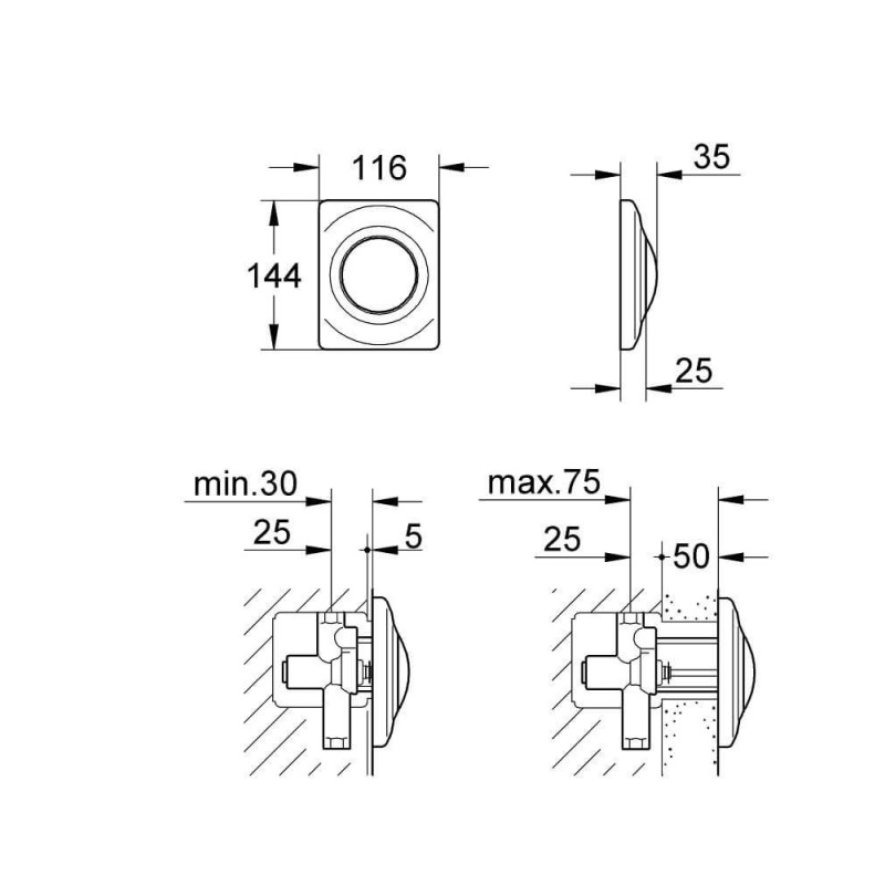 Przycisk Do Pisuaru Surf 37018P00 Grohe Przycisk Do Pisuaru Surf 37018P00 Grohe