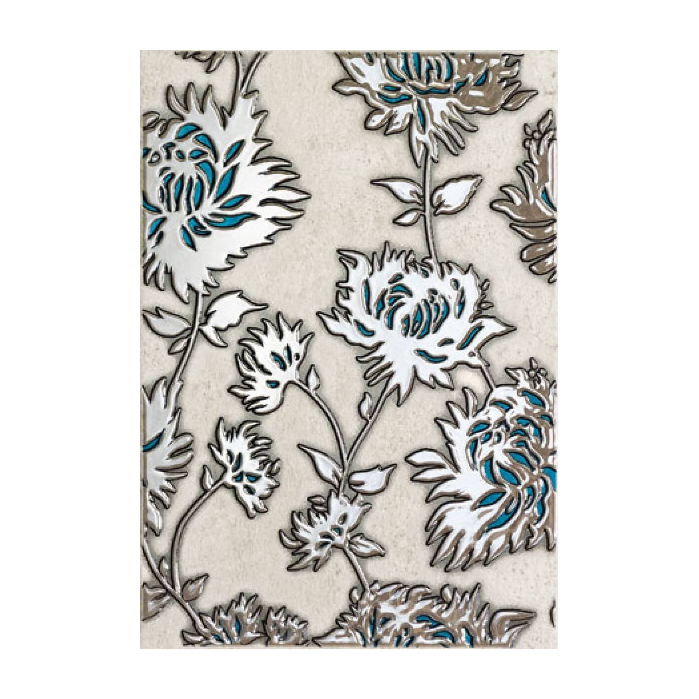 Dekor Ścienny Gris Flower Turkus 36x25 Tubądzin Domino Dekor Ścienny Gris Flower Turkus 36x25 Tubądzin Domino
