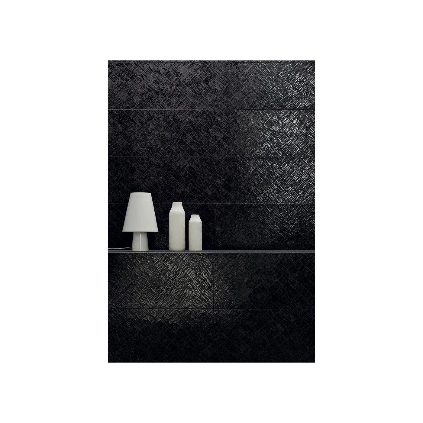 Dekor ścienny Modern Basalt Black 29,8x74,8 Tubądzin Dekor ścienny Modern Basalt Black 29,8x74,8 Tubądzin