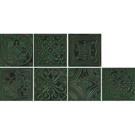 Dekor ścienny Tinta Green 14,8x14,8 Tubądzin