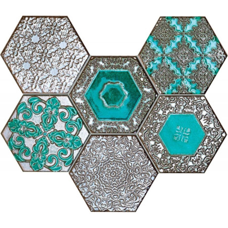 Mozaika Ścienna Lace Absinthe 28,9x22,1 Tubądzin
