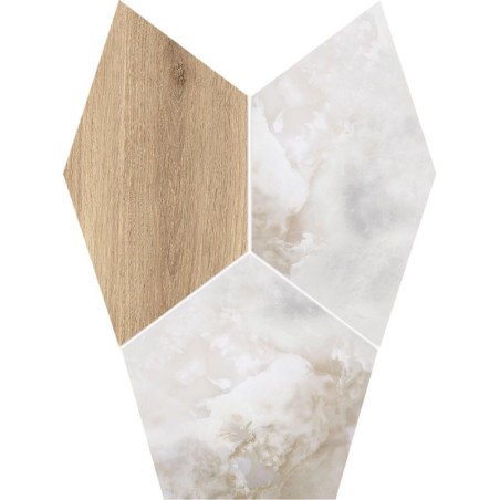 Mozaika Onice Bianco Wood 28x31 gr. 8mm Tubądzin