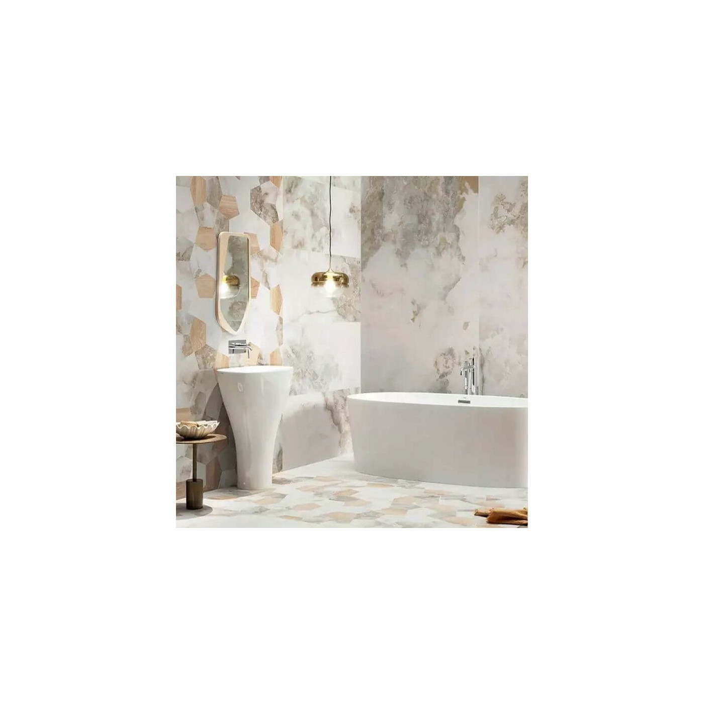 Mozaika Onice Bianco Wood 28x31 gr. 8mm Tubądzin Mozaika Onice Bianco Wood 28x31 gr. 8mm Tubądzin