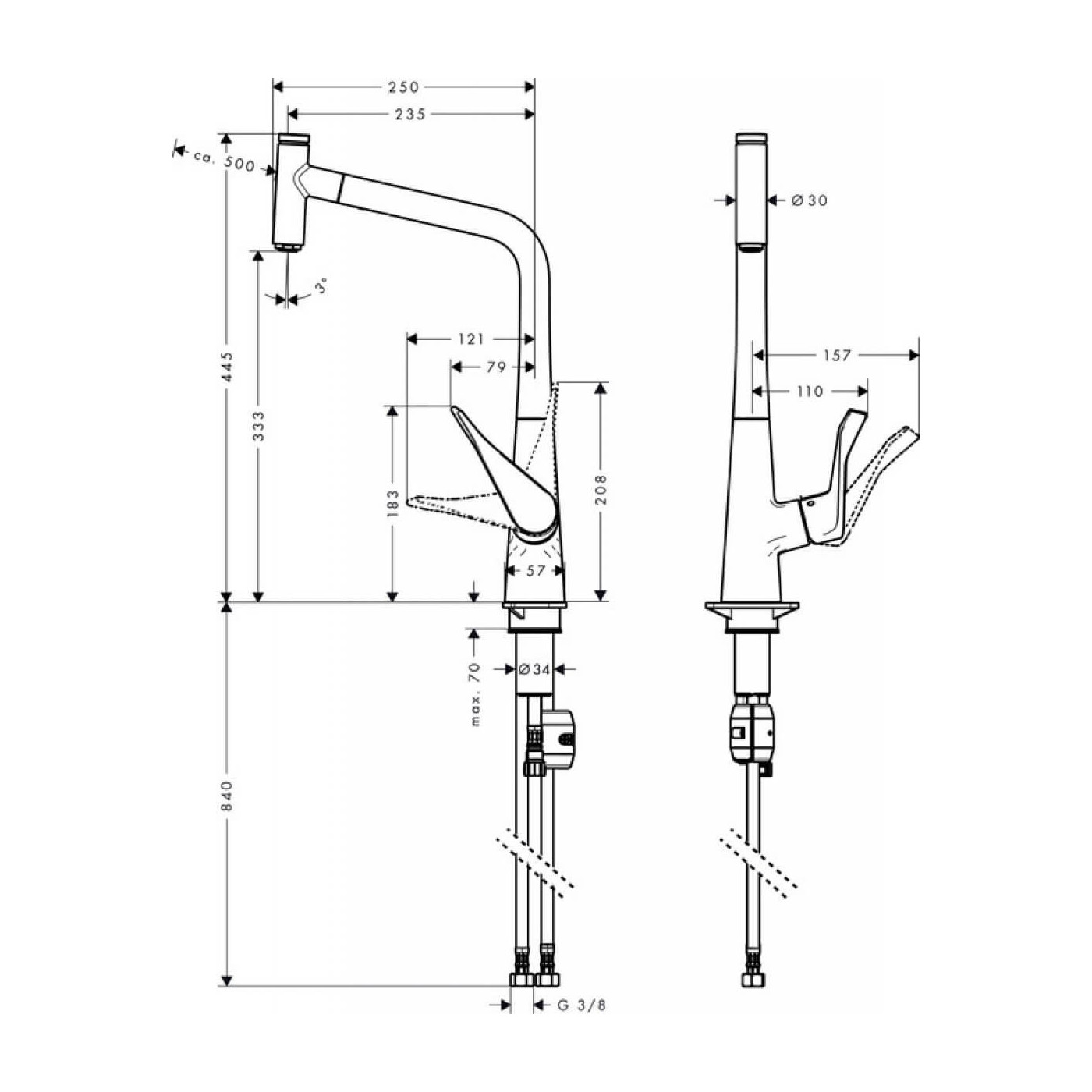 Bateria Kuchenna Metris Select 14884000 Hansgrohe Bateria Kuchenna Metris Select 14884000 Hansgrohe
