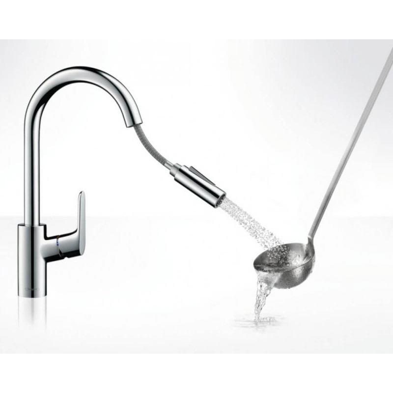 Bateria Zlewozmywakowa Focus Z Wyciąganą Wylewką 31815000 Hansgrohe Bateria Zlewozmywakowa Focus Z Wyciąganą Wylewką 31815000 Hansgrohe