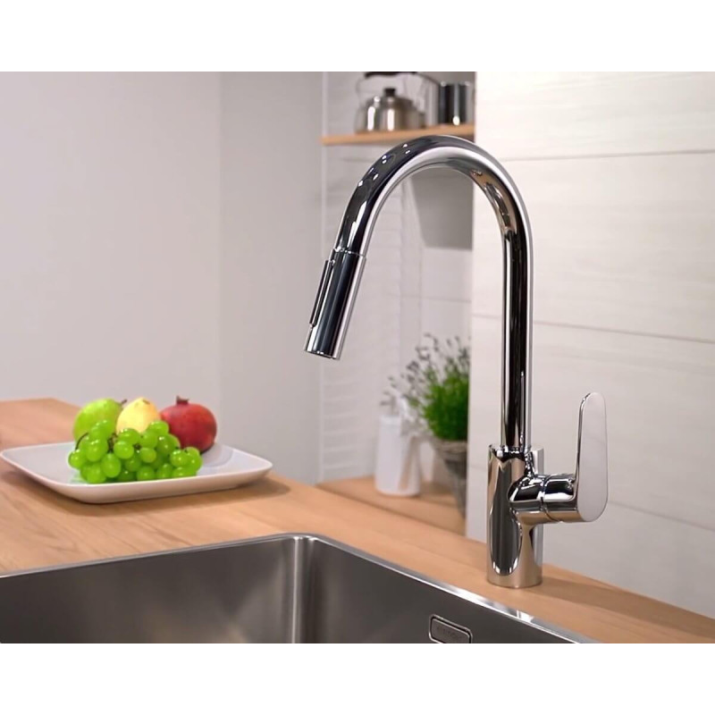 Bateria Zlewozmywakowa Focus Z Wyciąganą Wylewką 31815000 Hansgrohe Bateria Zlewozmywakowa Focus Z Wyciąganą Wylewką 31815000 Hansgrohe